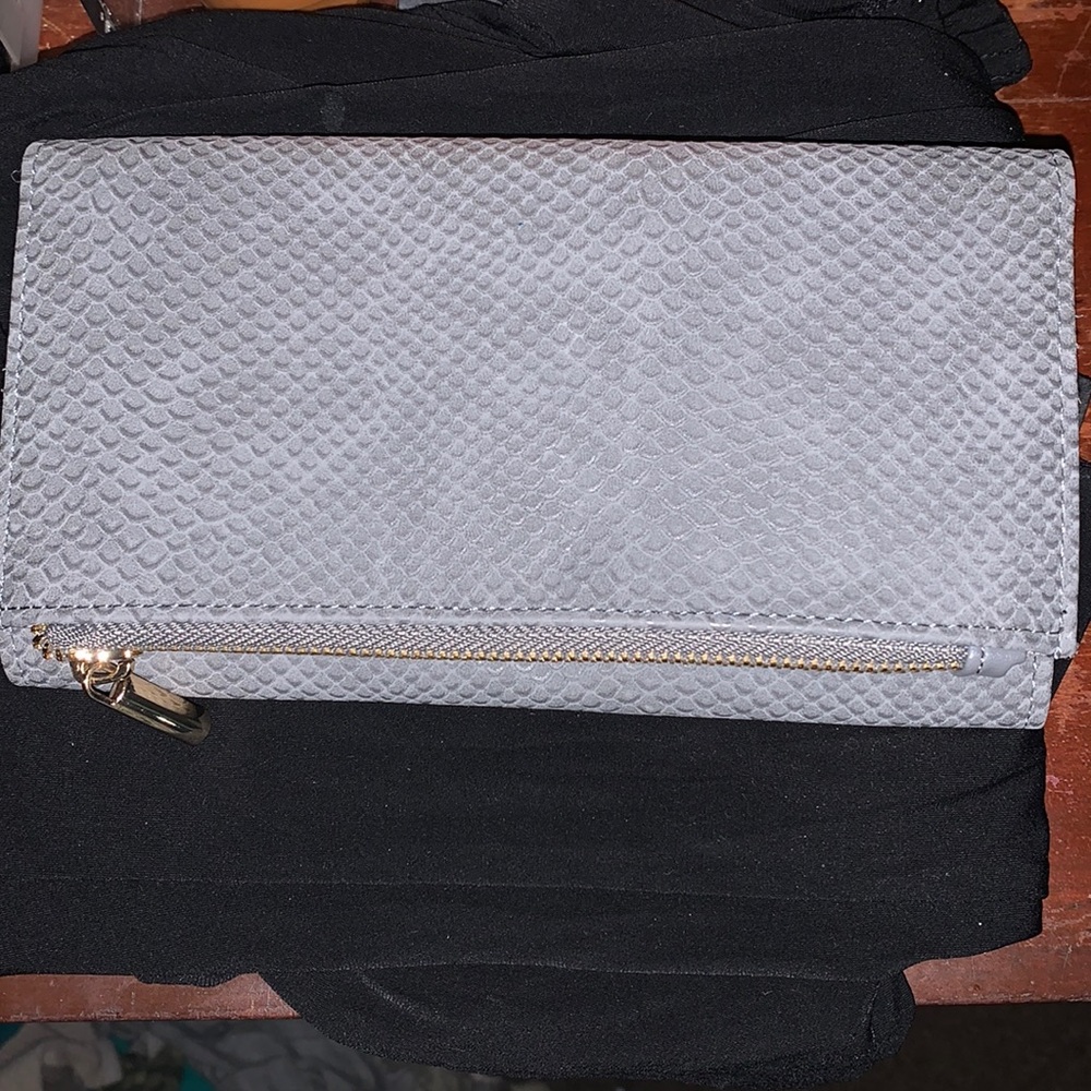 Gray Snake/Croc Pattern Wallet